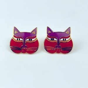Laurel Burch “Siamese Cats” cloisonné earrings
